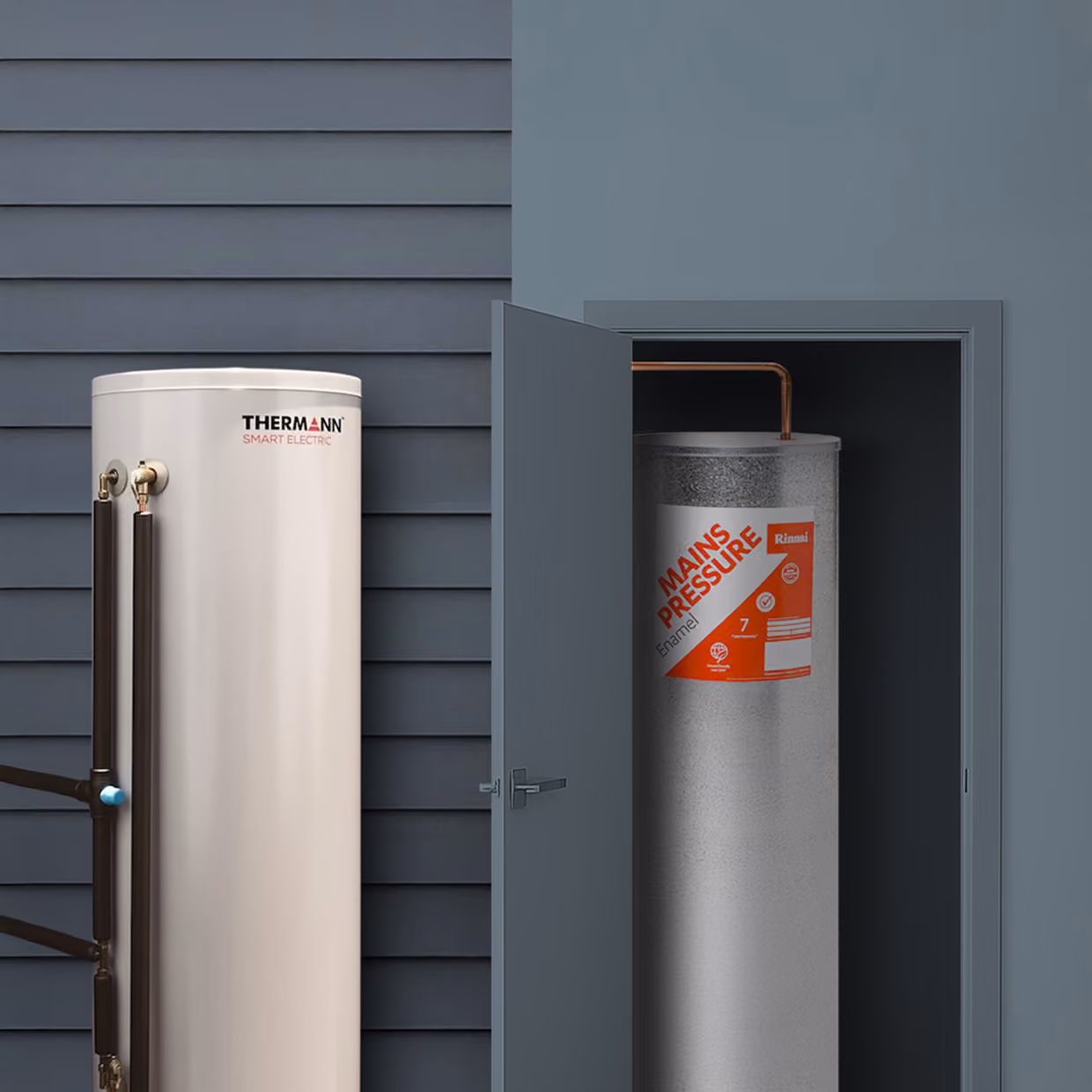 Hot Water Shop - Mains Pressure Hot Water Cylinders, outdoor and indoor