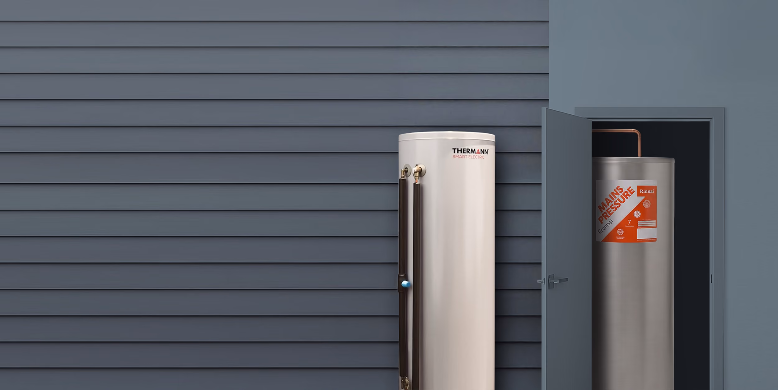 Hot Water Shop - Mains Pressure Hot Water Cylinders, outdoor and indoor