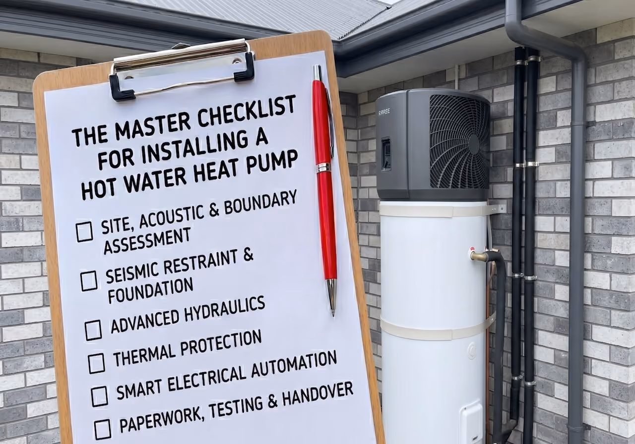 The Master Checklist for Hot Water Heat Pump Installation