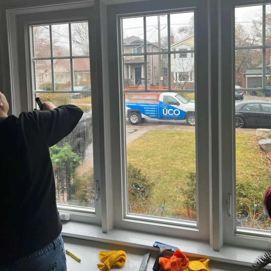 Open white-framed casement window with double glazing, designed for energy efficiency and modern home interiors.