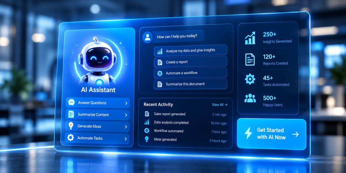 Conversational AI assistant interface