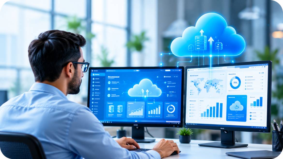 Cloud infrastructure monitoring across a connected data center network