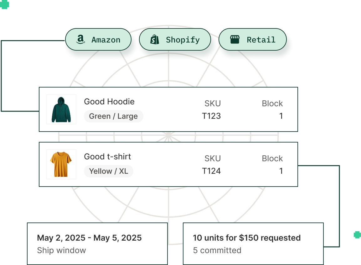 Photo collage illustration of Austin, TX’s Barton Springs pool on a bright, sunny day. Fun pixel images and dithered shapes are layered over, including a prickly pear cactus, an armadillo, and a flower. The background has a subtle grid, evoking a spreadsheet.