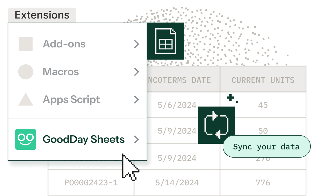 Photo collage illustration of Austin, TX’s Barton Springs pool on a bright, sunny day. Fun pixel images and dithered shapes are layered over, including a prickly pear cactus, an armadillo, and a flower. The background has a subtle grid, evoking a spreadsheet.