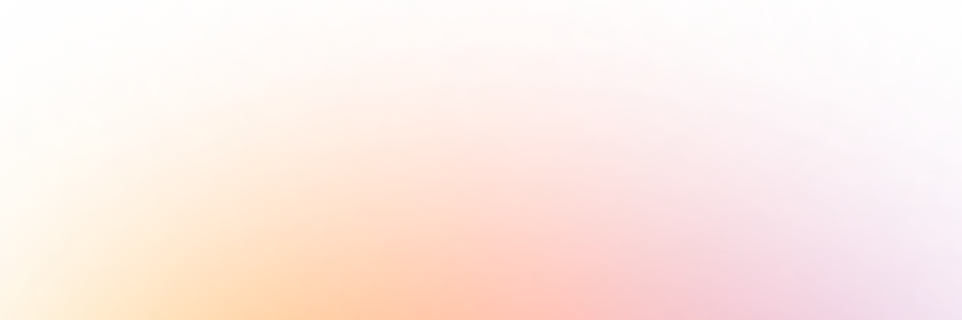 Blurred gradient background transitioning from orange to pink with light texture.