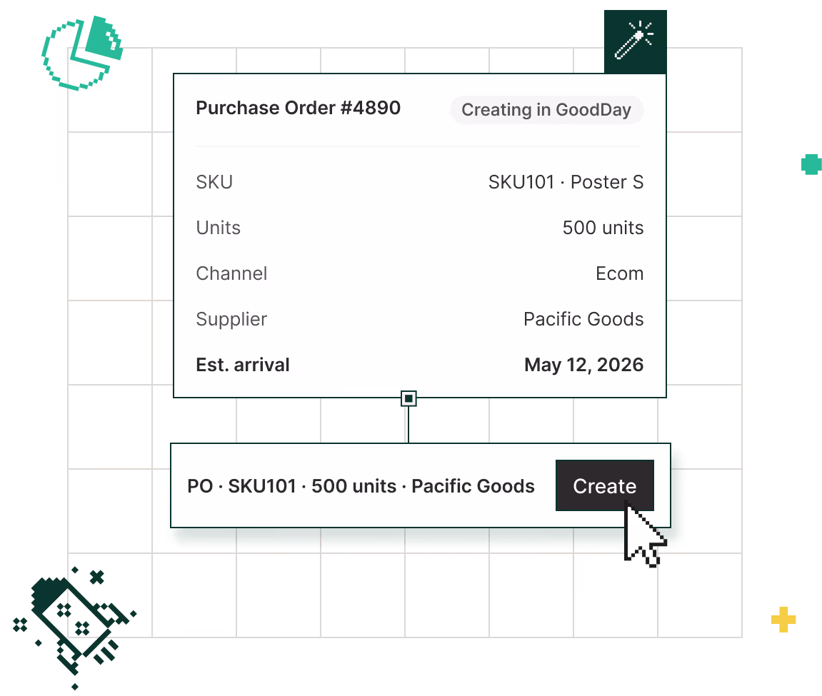 Photo collage illustration of Austin, TX’s Barton Springs pool on a bright, sunny day. Fun pixel images and dithered shapes are layered over, including a prickly pear cactus, an armadillo, and a flower. The background has a subtle grid, evoking a spreadsheet.