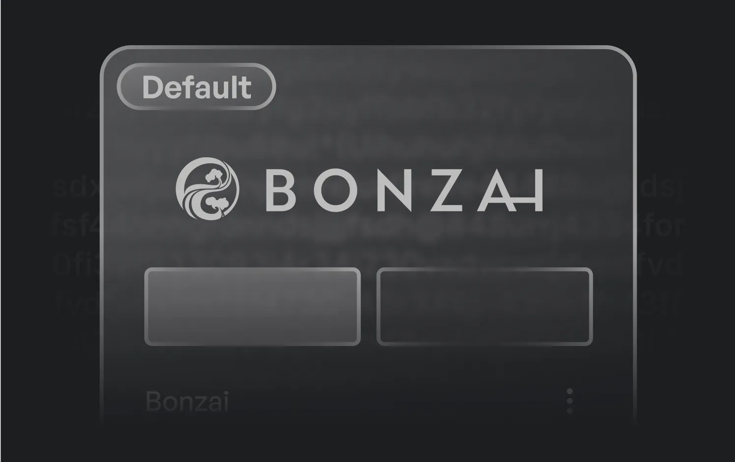 A black and white photo of a bonza credit card.