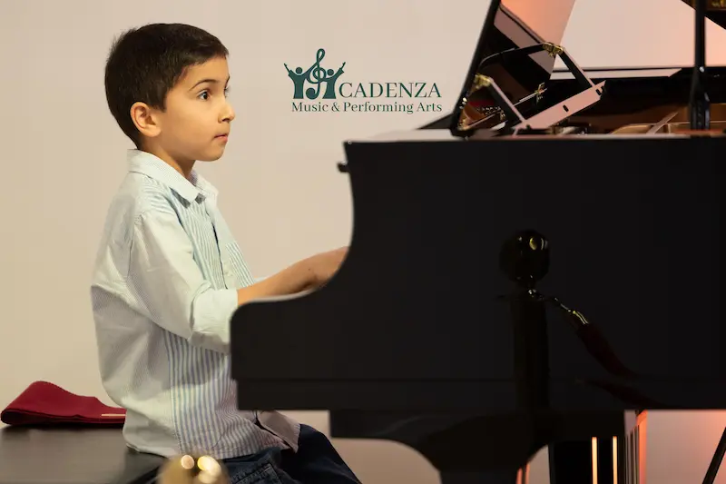 Student in piano Lesson at Cadenza Academy
