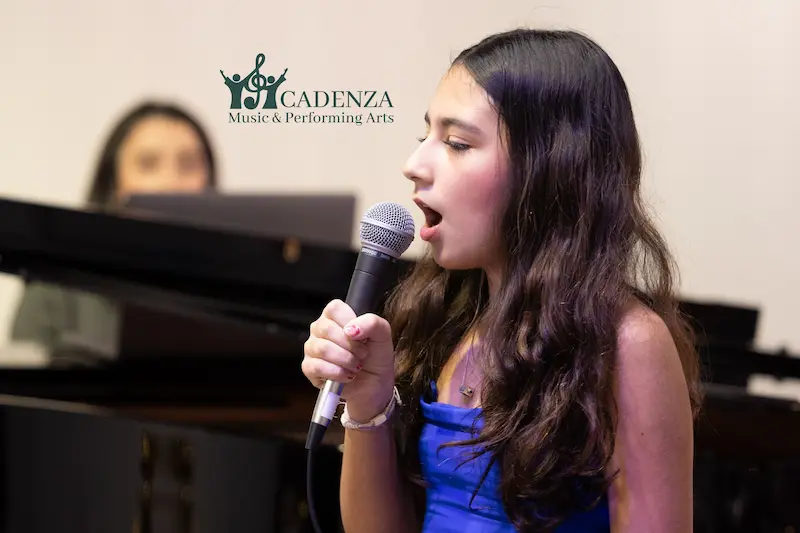 Voice lesson Student performing at Cadenza Academy