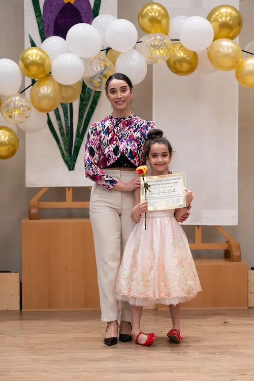 Voice Lesson Student in performance at Cadenza Music Recital