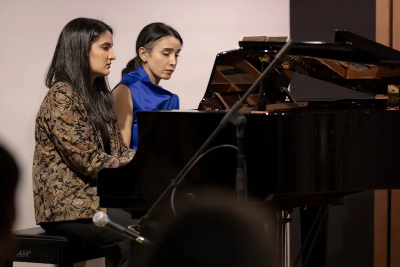 Live piano performance by a Cadenza music student