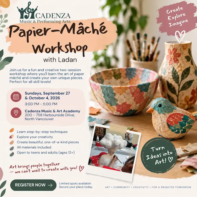 Papier-Mâché Art Workshop at Cadenza Academy