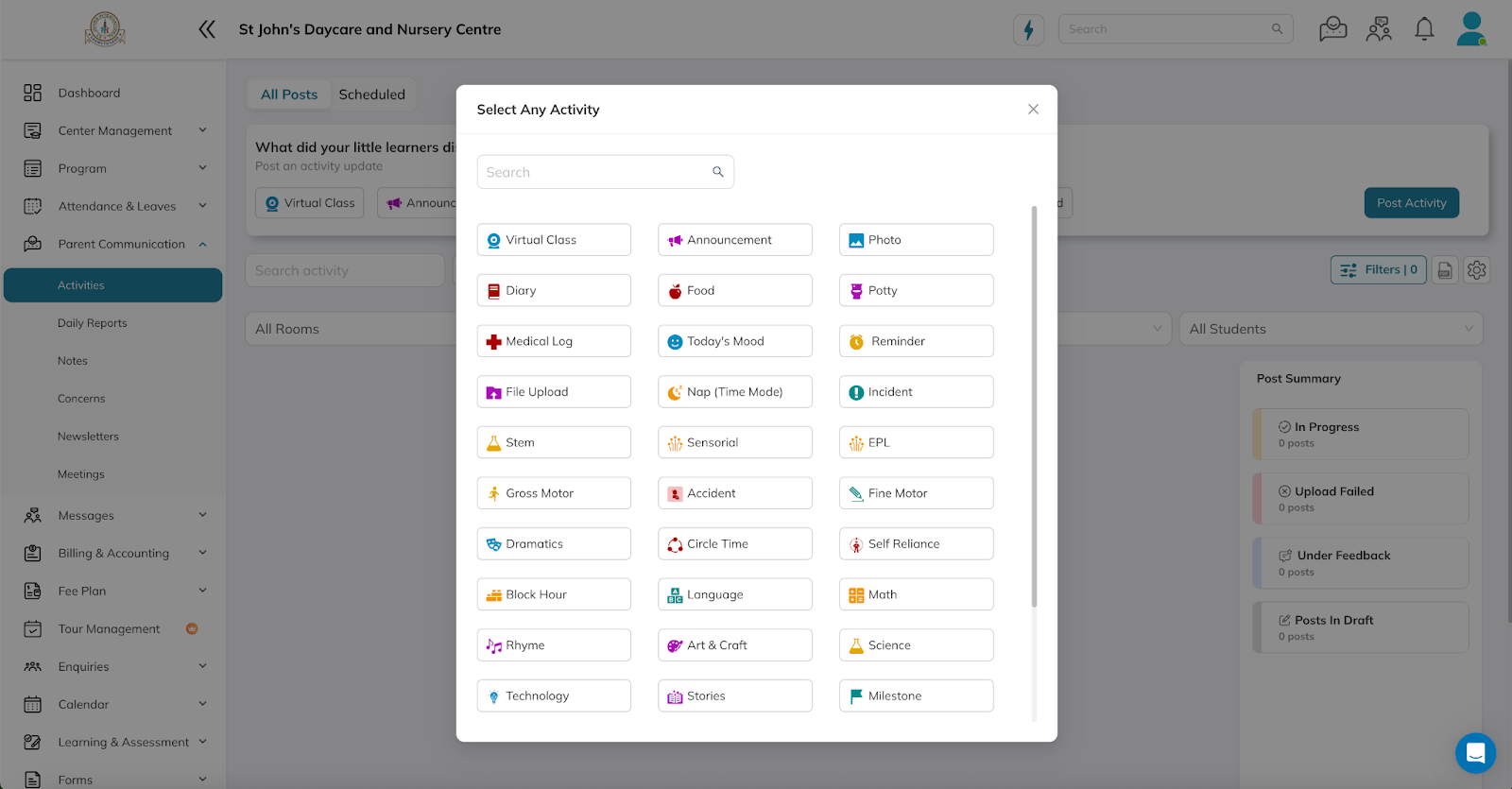 different activity tags in illumine so that different updates are jumbled up