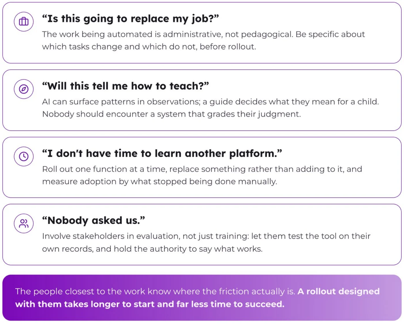 Four common staff concerns about AI in Montessori schools and how leaders can address them