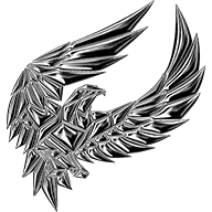The RAREB1RD Logo in 3D with a silver finish