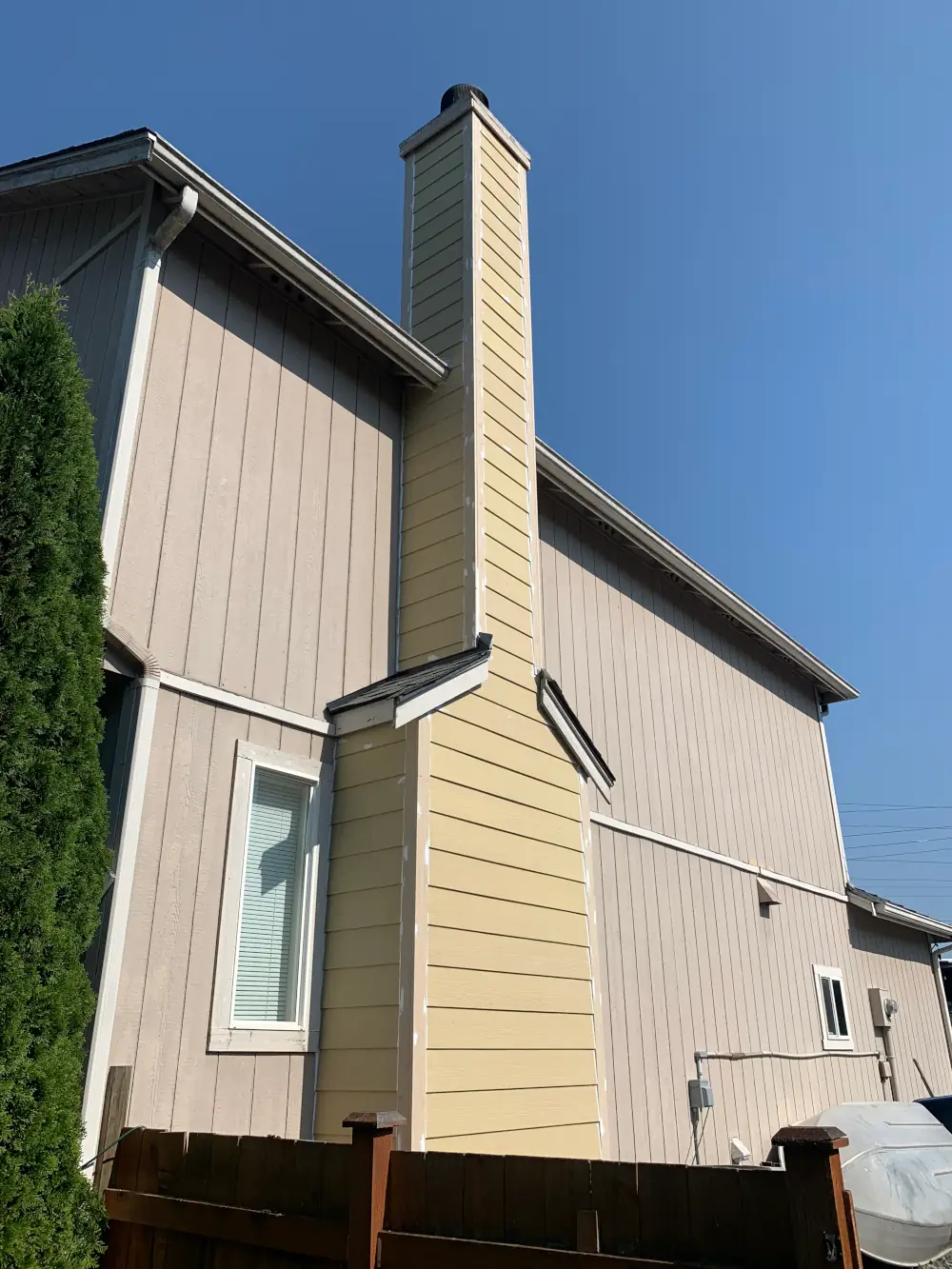 chimney wood repair after image