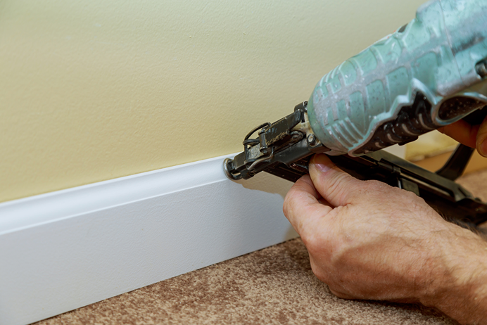 Baseboard trim repair