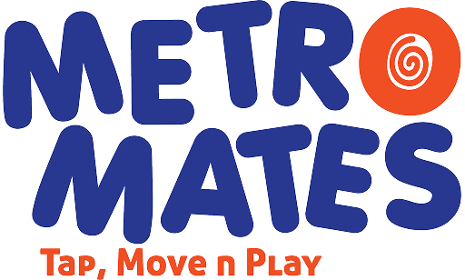 Metro Mates logo with the words Metro Mates and Tap, Move and Play