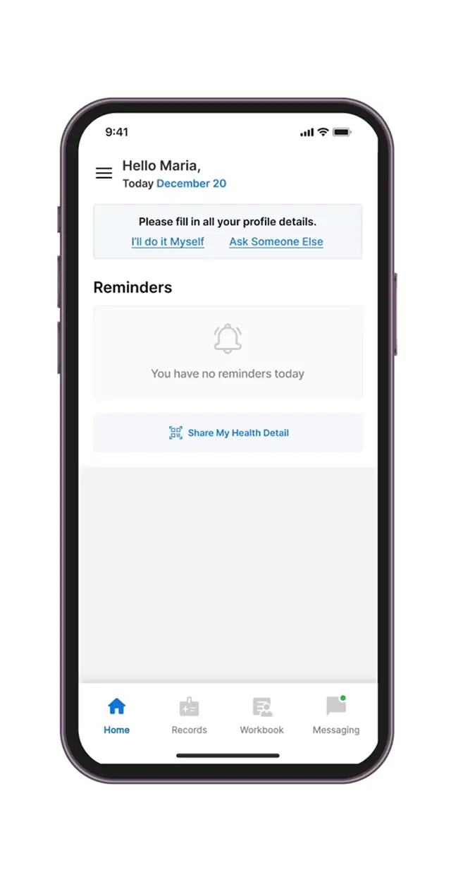 Febris app showing how to add a medicine