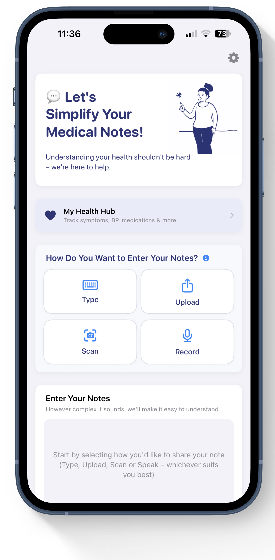 Patiently AI app on iPhone