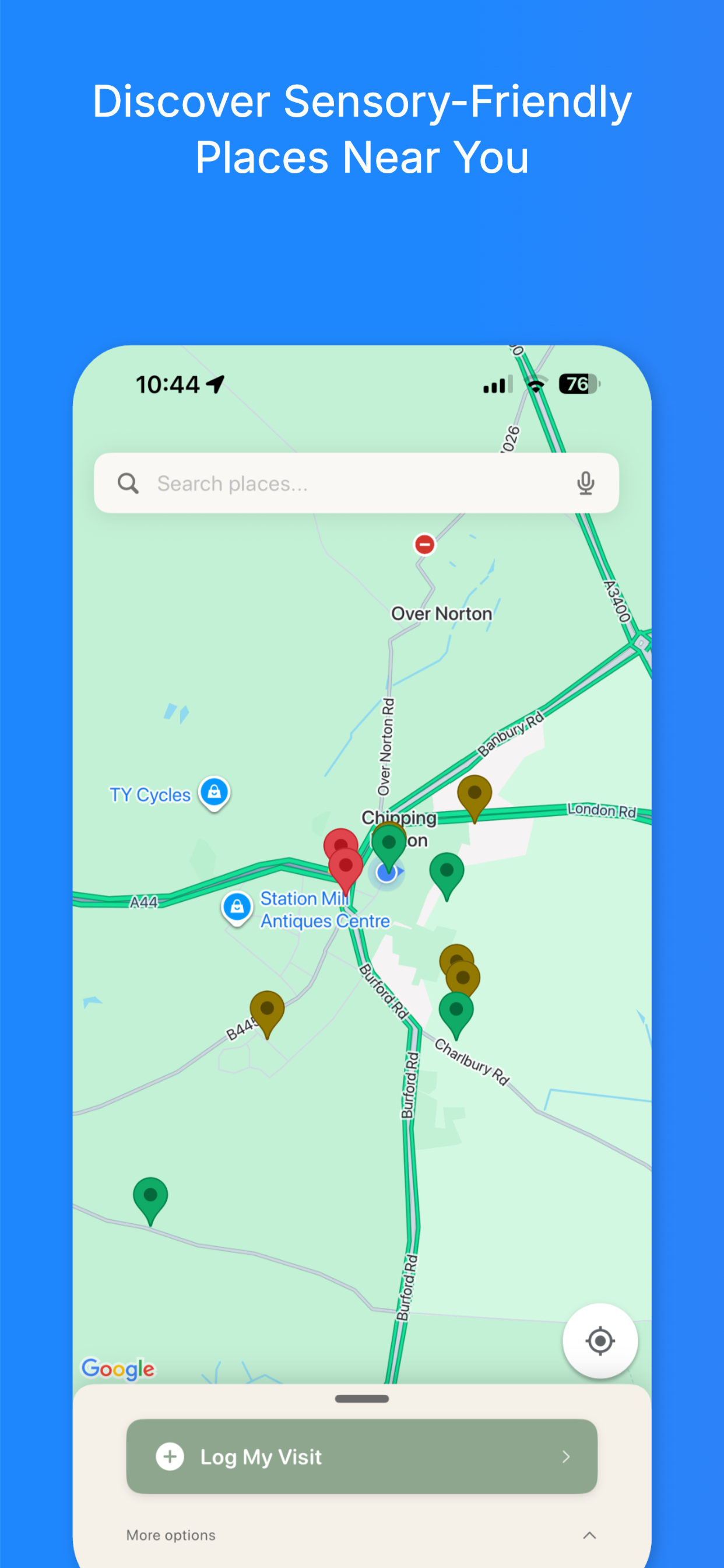HushMap App Screenshot - Explore the map