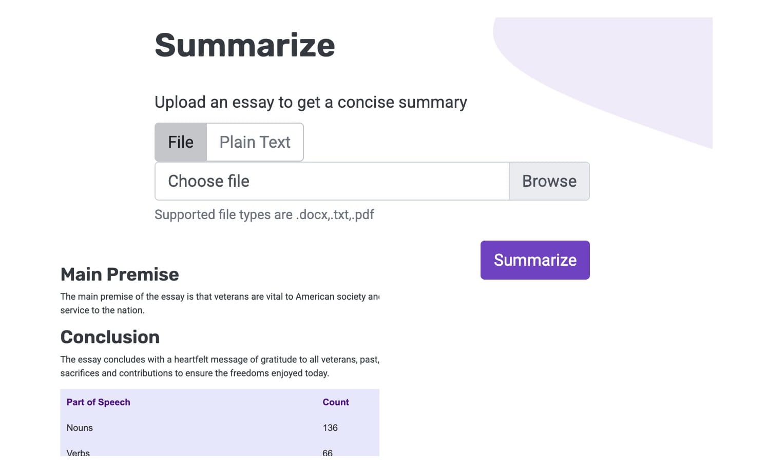 EssayGrader AI essay summarizer tool for instant summaries before grading