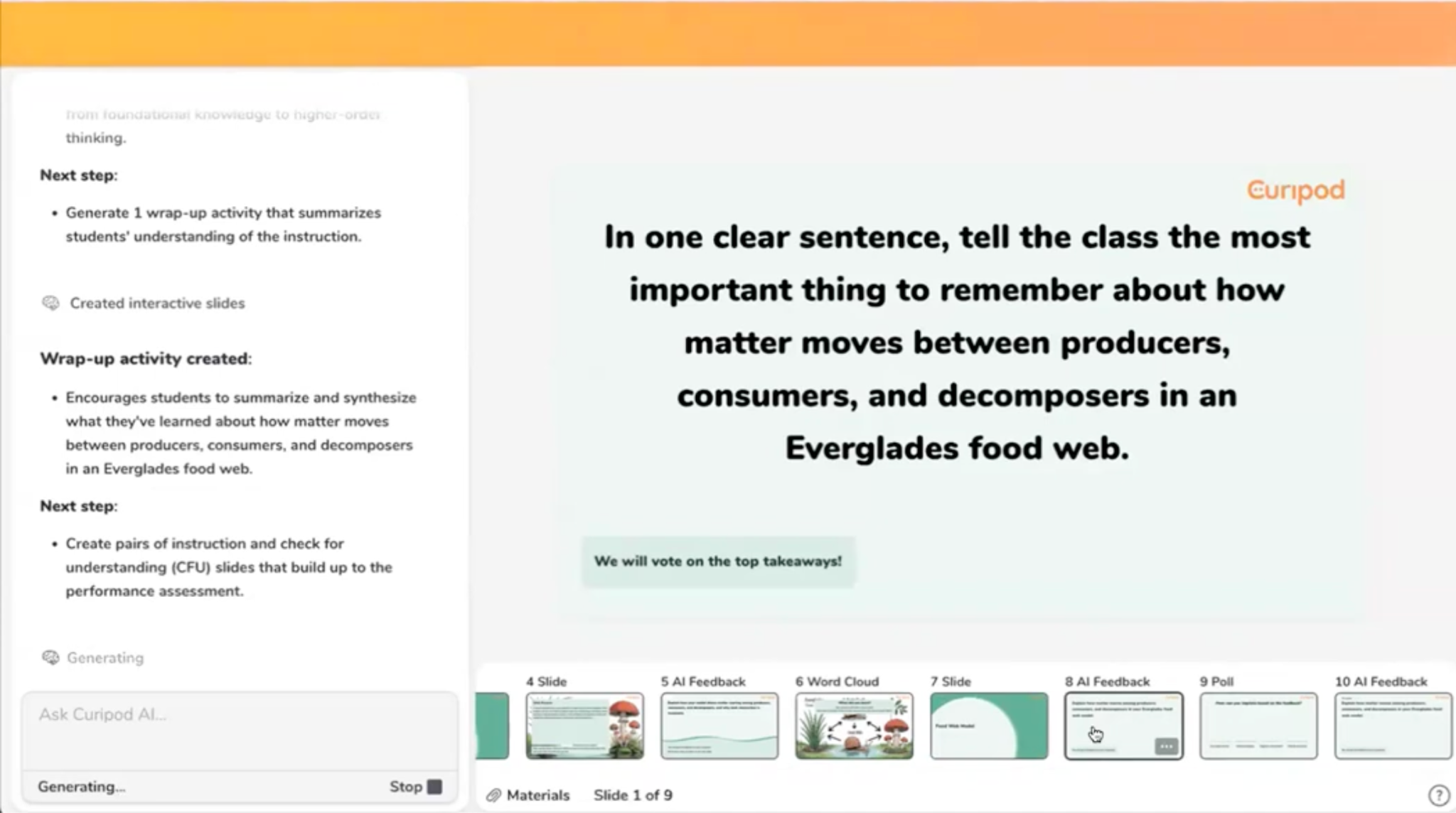 Curipod slides.