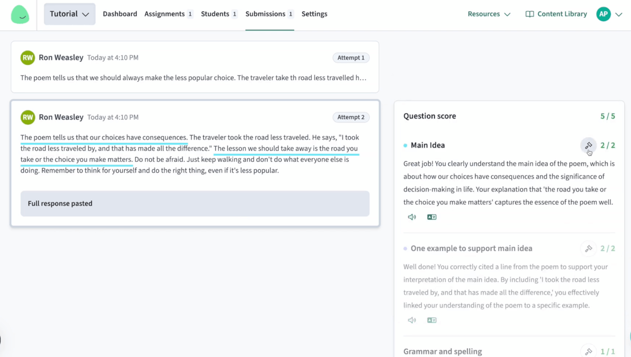 Class Companion tool dashboard.