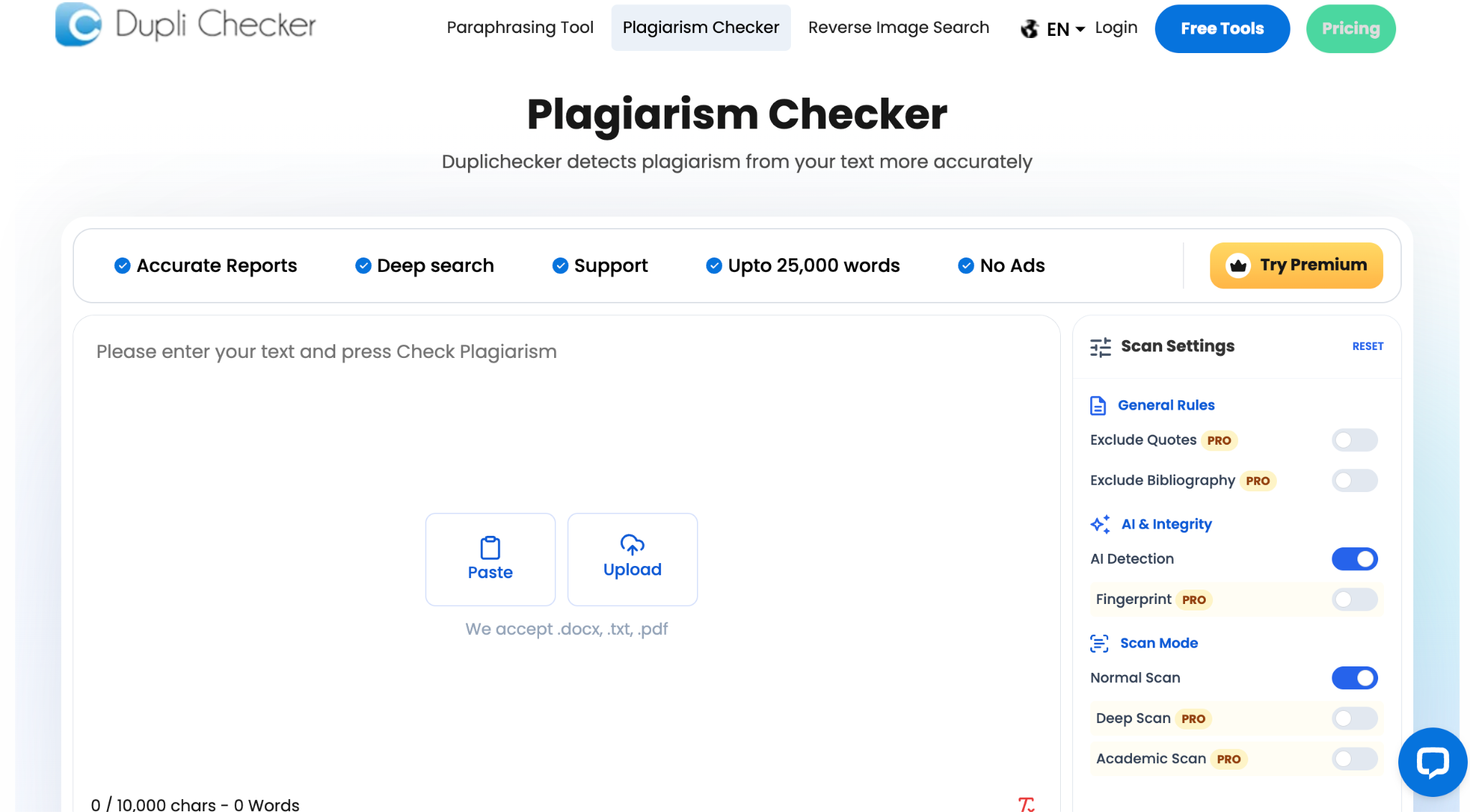 Duplichecker's free plagiarism checker.