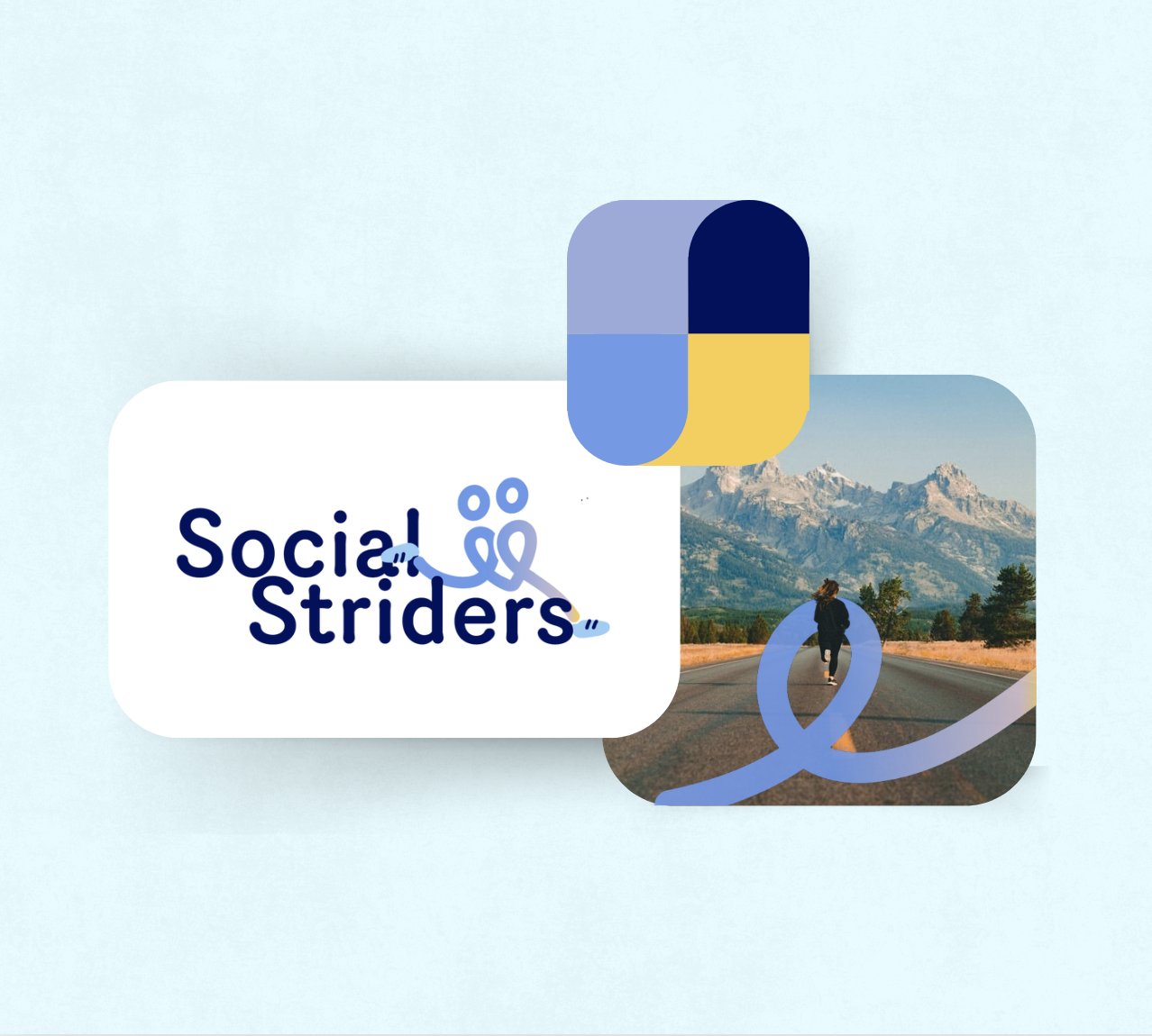 logo, colour palette, and instagram post asset that was created for a client by Bekah

