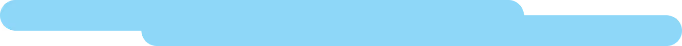 Thin horizontal cyan line with rounded ends on a white background.