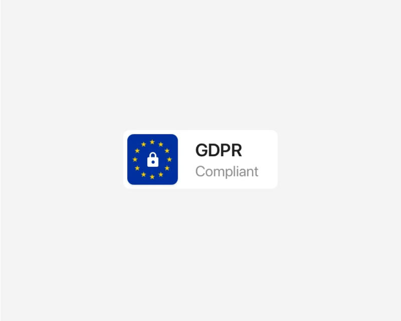 Ein Bild mit dem GDPR Symbol.