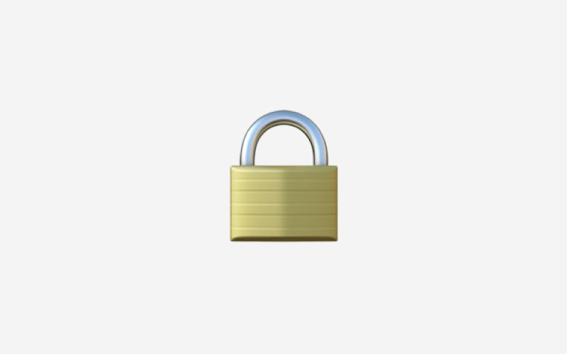 Ein Bild mit dem Apple Schloss Emoji.