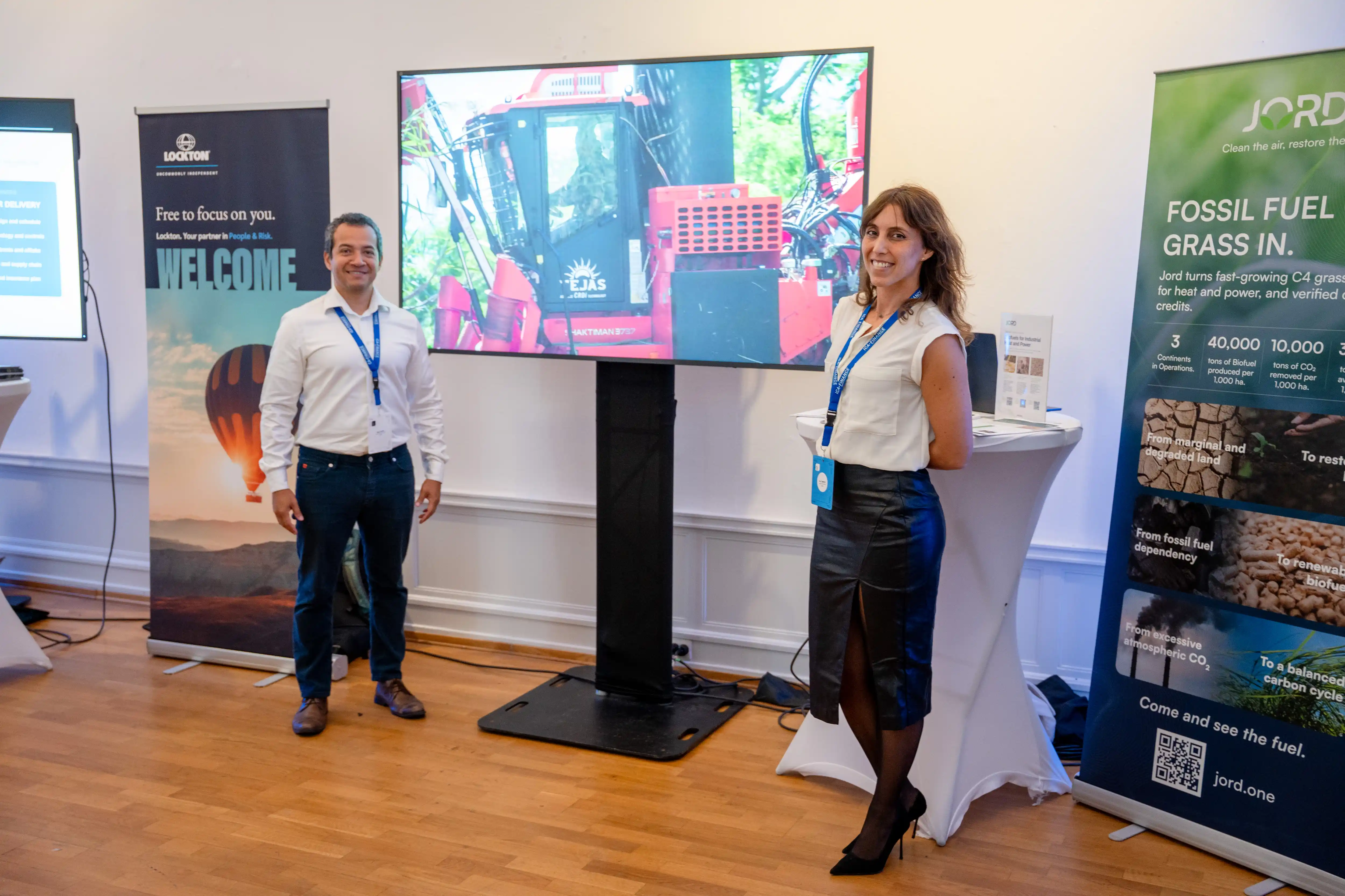 Jord team at their booth at the Nordic Climate Finance Summit 2026 in Oslo.