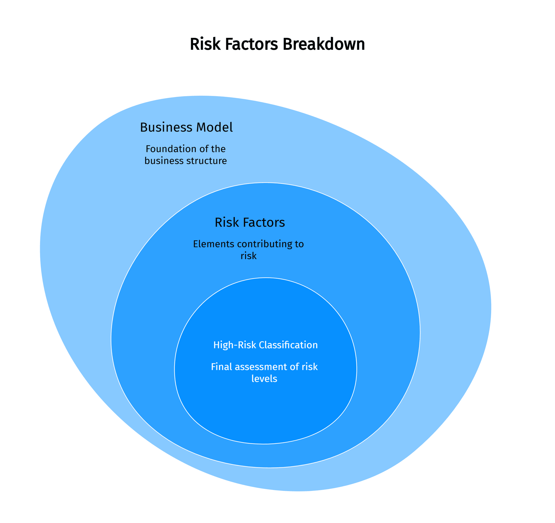 An infographic breaking down the elements that contribute to a high-risk business classification.