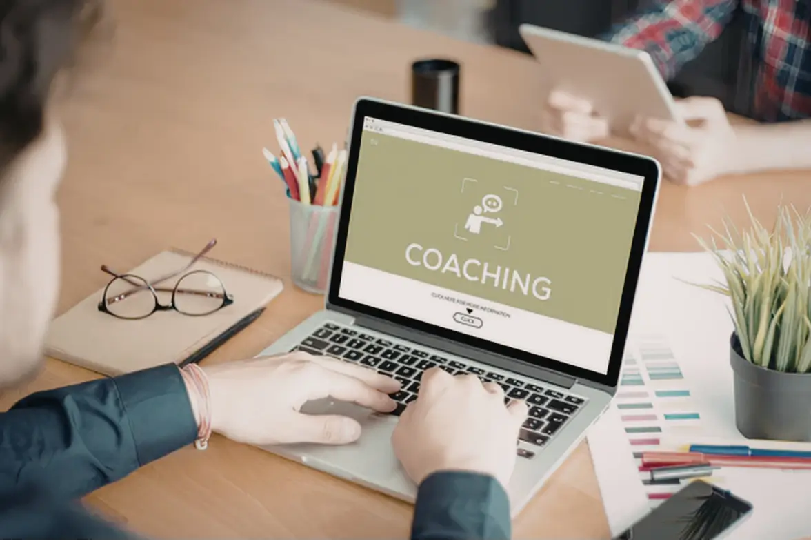 Professional applying coaching certification skills in a leadership or business setting