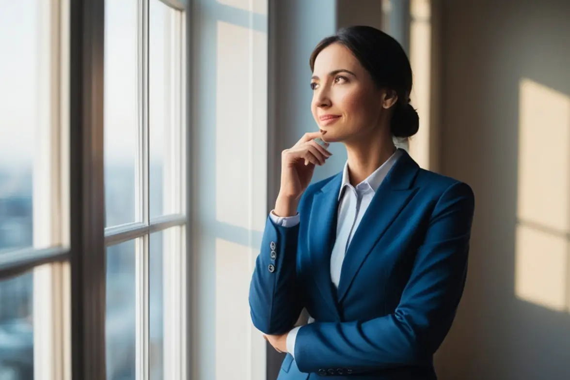 Professional considering a career change into coaching, reflecting on next steps