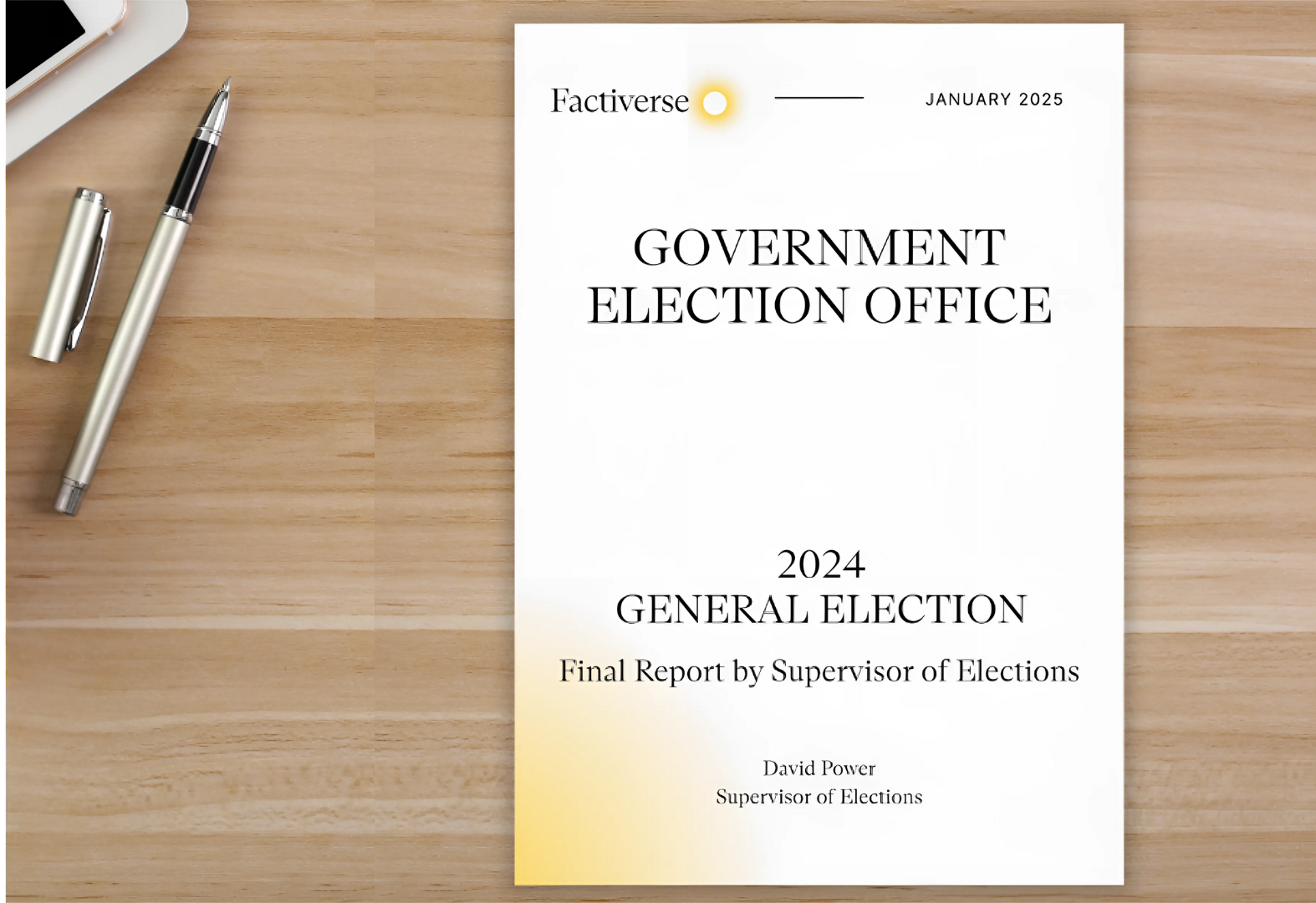 A picture of a government report made with Factiverse
