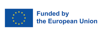 European Union flag with text 'Funded by the European Union' in blue.