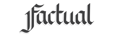 The word 'Factual' written in a blackletter-style gothic font.