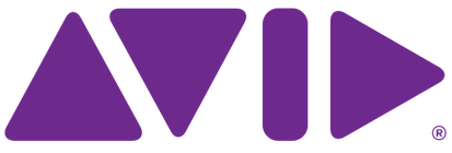 Avid logo featuring stylized purple geometric shapes forming the word AVID.