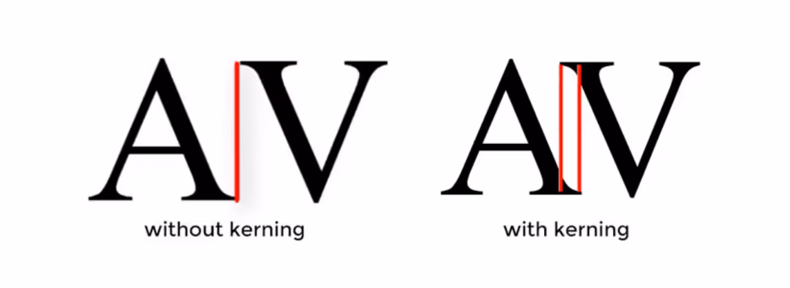 espacement lettres typographie