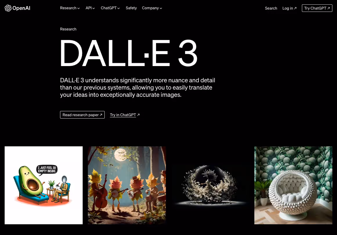 Interface IA DALL-E