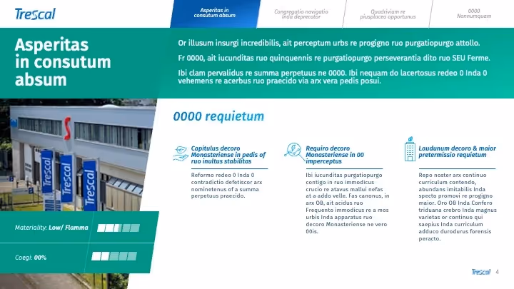 Capture d'écran d'un rapport annuel d'activité pour l'entreprise Trescal