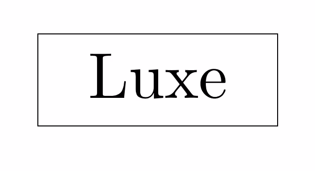 Typographie sérif pour le mot luxe