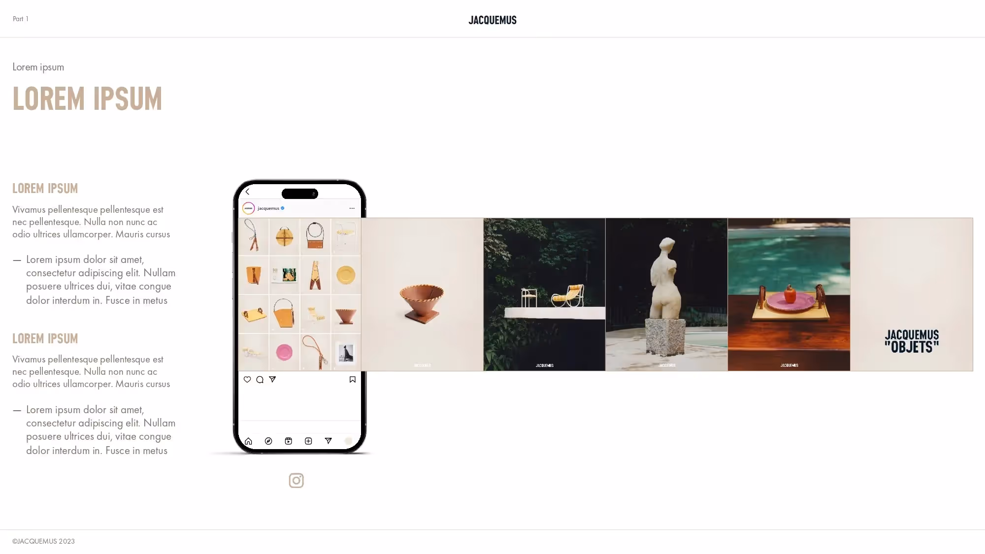 Mockup téléphone pour un template Jacquemus