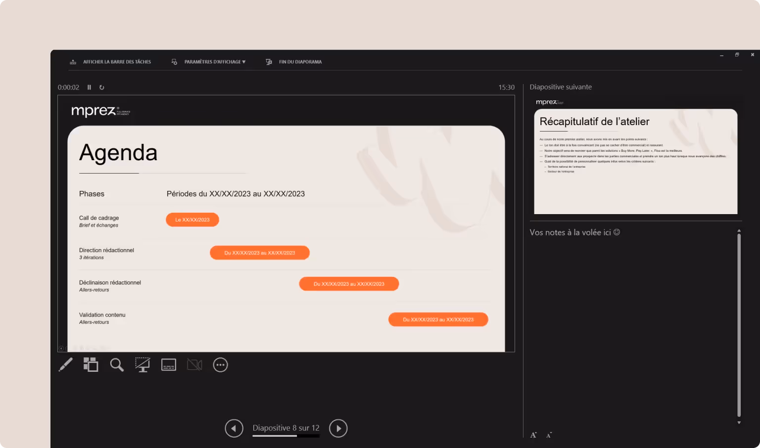 mode présentateur pour présentation powerpoint impactante