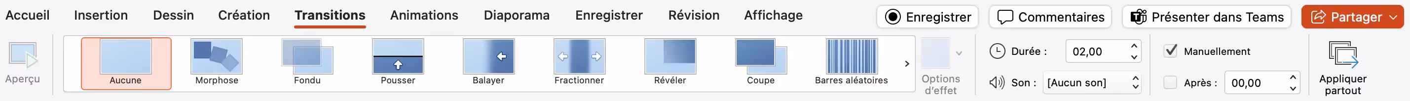Transitions PowerPoint
