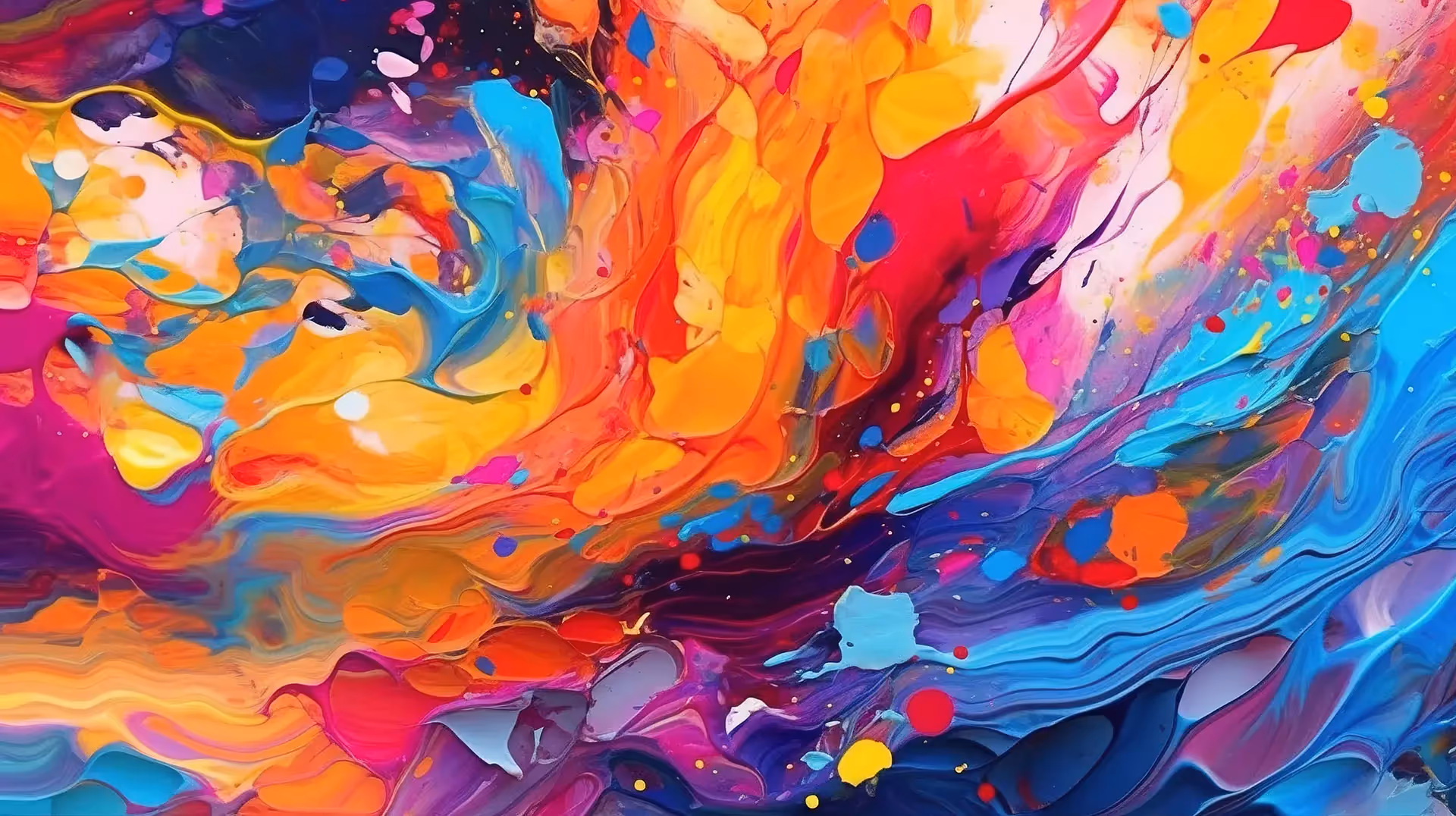 Explosion de couleurs sur une palette de peinture