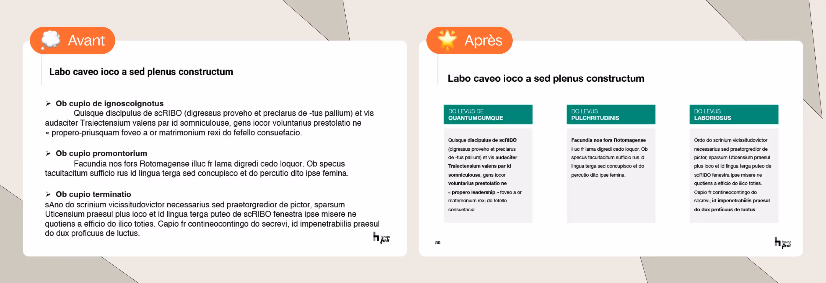 Optimisation rendus visuels des textes sur Powerpoint
